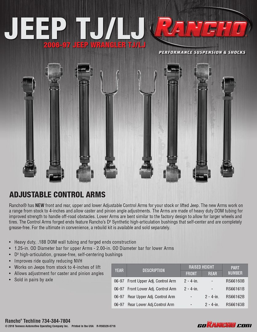 New Adjustable control Arms for the Jeep Wrangler TJ platform | Pirate 4x4